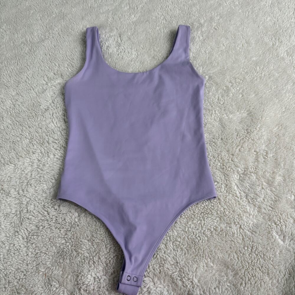 Express Women’s Body Contour Bodysuit S Purple Business Core Preppy Minimalist